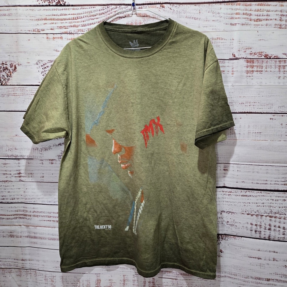 DMX The Next‎ 50 Graphic T Shirt Size Large Green Legends Apparel Hip Hop Rap